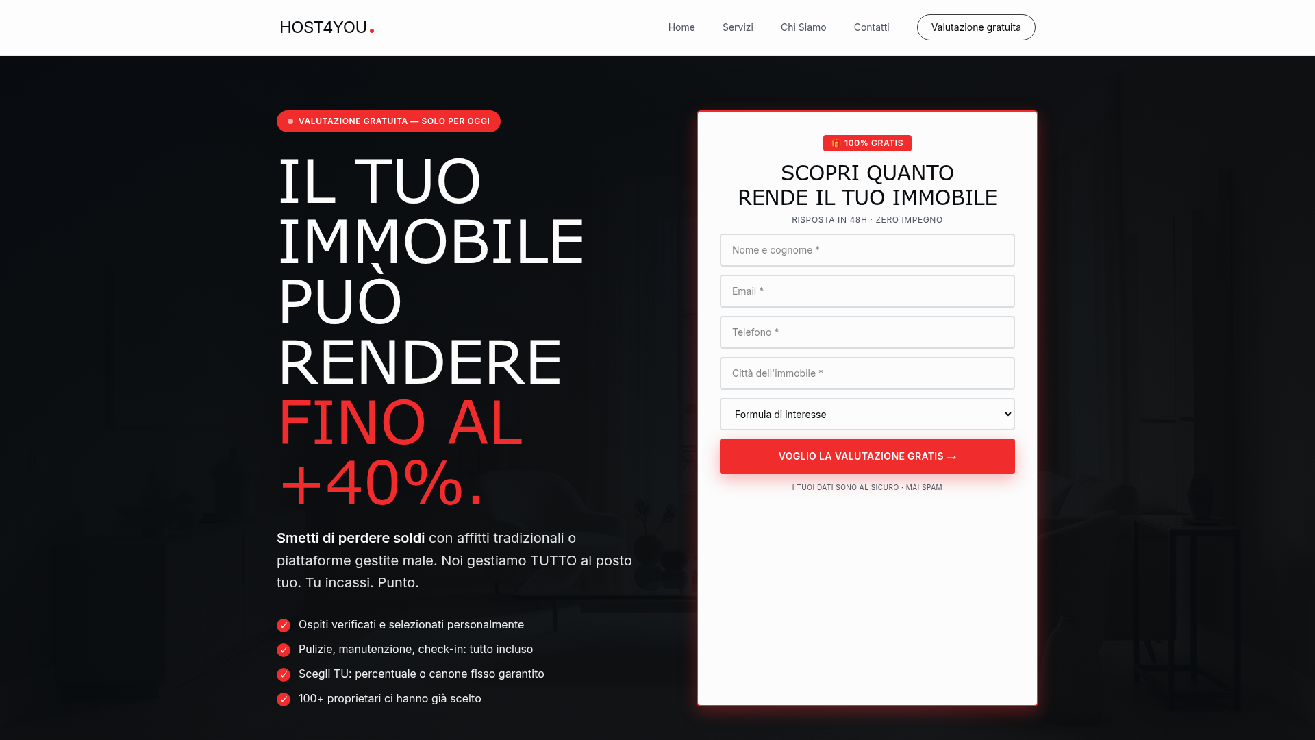 Anteprima sito Host4You